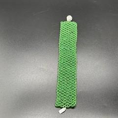 Vintage Beaded Woven Malachite Necklace And Bracelet – 16” Necklace 7” Bracelet