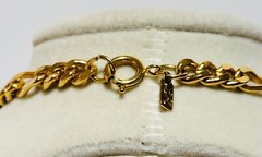 Vintage Lady Remington Gold Tone Figaro Chain Necklace 22in