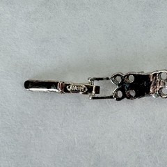 Vintage AVON NR Silver-Tone Rhinestone Crystal Bracelet 8 inch Fold Over Clasp