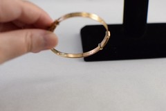 Antique Victorian Rolled Gold Floral Expandable Bangle Bracelet Read