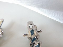 Sterling Silver 925 Natural Heated London Blue Topaz Tennis Bracelet 7.5″