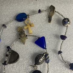 Vintage Trade Bead Fetish Hand Strung Necklace