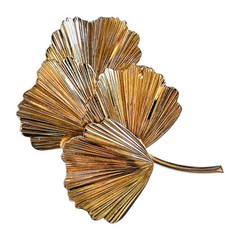 Floral Gold Plated Brooch Vintage