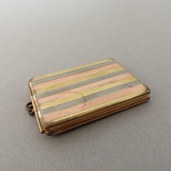 Vintage 20s Art Deco Marathon Rose Gold Tone Rectangular Locket Photo Pocket