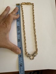 Vintage JACKIE COLLINS Rhinestone Cat Panther Leopard Gold Plated Necklace