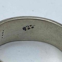 Sterling Silver 925 Mantra Spinner Ring Meditation Worry Band Size 7 7.8g