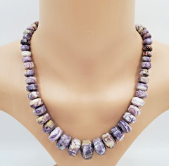 VTG 925 DTR Mine Finds Jay King Necklace 21in Dream Chevron Amethyst Rondelles