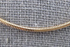 ESTATE LONG 14K ROSE GOLD 3D SOLID SNAKE CHAIN NECKLACE WITH LOBSTER LOCK #28258