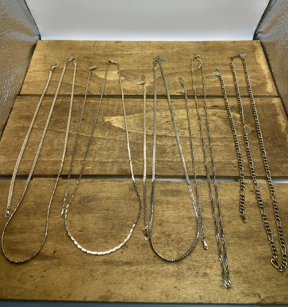 Vintage Lot Of 5- 18Kgp Bracelet & Necklace Chain Sets