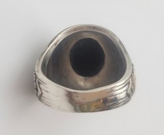 Vintage Crest Craft Sterling US Air Force Military Ring Size 8.75 Onyx Stone