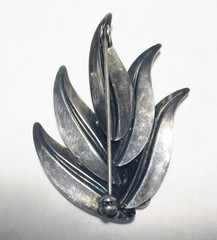 2 INCHES N. E. FROM DENMARK STERLING BROOCH