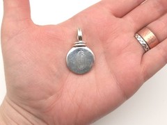 Vintage Solid Sterling Silver 925 Fancy Monogram Engraved Letter O Pendant