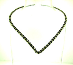 Vintage Silver Plate V Collar Choker Necklace 5mm 15.5