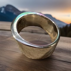 David Varsano,Bangle/Cuff, Modernist Rare VTG. Israel .925 Sterling Silver 2.5oz
