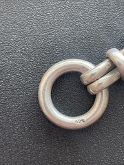 Vintage Sterling Silver .925 Heavy Chain Link Bracelet Toggle Clasp 8.5 in