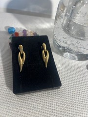 Vintage Trifari Gold-Tone Butterfly Backs-Earrings —