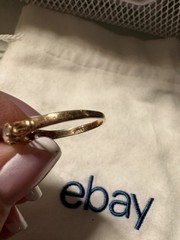 Vintage 14K Yellow Gold 5 Diamond Stone Ring Size 7.75