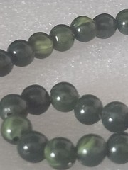 Vintage Jade Round Bead Choker Necklace Green Slip On No Clasp