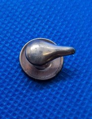 Antique Waistcoat Collar Buttons Dress Stud Flat Copper, Plated, Mother Of Pearl