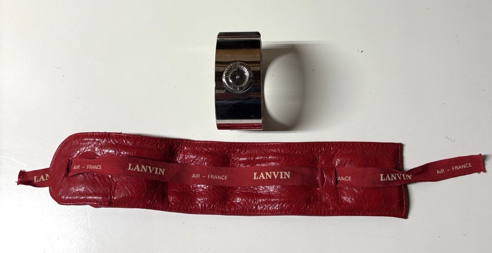 Vintage Lanvin Paris Bangle / Cuff Watch For Parts or Repair
