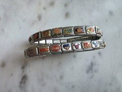Y2K Italian Charm Bracelet DOUBLE ROW 9mm D’LinQ, Uberry, B’linQ, DISNEY