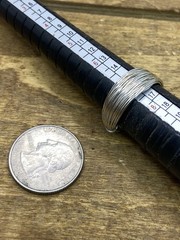 Vintage Brutalist Design Wired Sterling Silver Ring Sz. 7