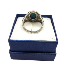Vintage .925 Sterling Silver / Turqouise Infinity Knot Ring Size 10