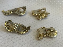 Vtg Clip-On Earring Lot Robert Rose Renoir Dalsheim Judy Lee Lisner Faux Gems