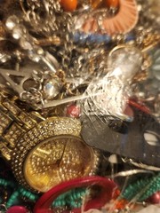 2+ LBS VINTAGE TO NOW CRAFT JUNK SCRAP Jewelry Lot Harvest Repurpose Salvage