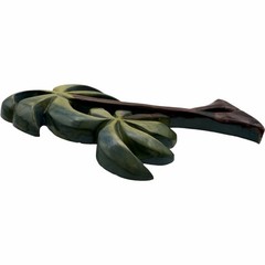 Vintage Celluloid Palm Tree Brooch Tropical Green Brown Figural Pin