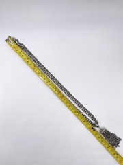 Vintage Necklace Silver Tone Multi Chain Tassel