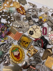 Lot Vtg & Modern Novelty Pendant Findings Charms Jewelry Craft Colorful Enamel