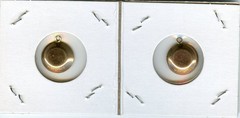 Nice Pair of Yukon Gold Pan w/Nuggets / Earrings or Pendants 10Kt