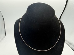 5.84g Vintage Sterling Silver 925 Snake Chain Necklace Adjustable 18 in M