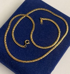 Elegant 2.2mm Gold Filled Necklace 16” Boomerang C Link GF VTG EDWARDIAN 4.4g