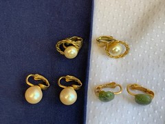Vtg Clip-On Earring Lot Costume Jewelry Napier NWH Marvella Monet Sarah Cov