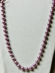 Vintage Lavender Purple Bead 28″ Single Strand Necklace n957