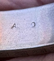 1920s Art Deco Rhinestone Hinged Bangle Signed ALLCO Square Cut Channel Set 7″