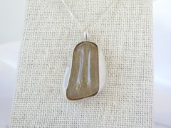 Artisan Sterling Silver 999 Modernist Natural Rutilated Quartz Pendant Necklace