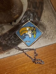 Vintage 1968 Peter Max Chain Pendant Chain Necklace