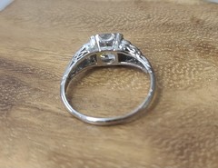 Vintage Platinum Engagement Ring 1.71ct.Natural Cushion Diamond GIA Cert 1930’s
