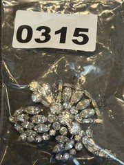 Signed Austria Designer Clear Rhinestones Pendant For Necklace – GLAMOROUS!!