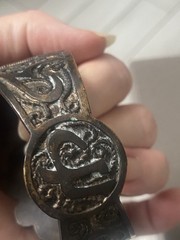 Vintage Antique Moroccan Enamel Berber Cuff Bracelet Ethnic Tribal Bangle