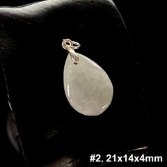 Natural Jade Jadeite Small Pendants Water Drop Shape Charms, Free Necklace