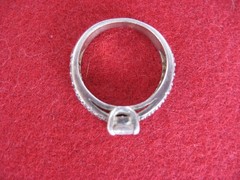Sterling Silver 925 CZ Engagement Ring Size 6.5 (17mm) Clear Round ,Ukraine