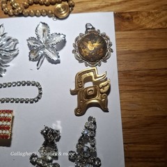 Vintage Costume Jewelry brooch Lot + Etc Rhinestones Earrings bracelet Necklace