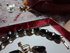 1960’s 4 Pc Smoky quartz Jewelry Set Gold Filled, Pendant,Bracelet, Pin,Earrings