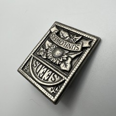 Vintage Birds and Blooms Brooch Silver Tone Sunflower Pin