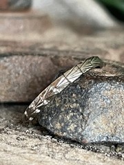 Vintage Art Deco Children’s 10K W Gold Ring Sz 0.5 Eternity Etched