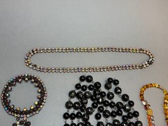 Vintage Costume Jewelry Lot Estate 1960s Czech Choker Boho Purple Earrings Brooc